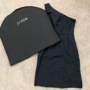 J. Crew Black Pleated One-Shoulder Dress Size 6